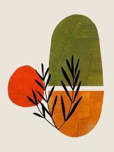 Lebendiges botanisches Abstrakt