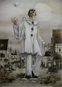 Melancholischer Pierrot Blase von Ekaterina Andersson