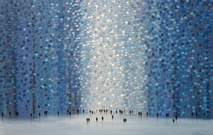 Pfad durch blauen Wald von Ekaterina Ermilkina