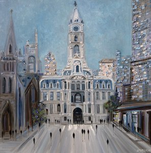 Philadelphia City Hall Straße von Ekaterina Ermilkina
