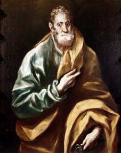 Apostolat der Kathedrale von Toledo: Der Apostel Petrus. Gemälde von Domenikos Theotokopoulos genannt El Greco (1540-1614)