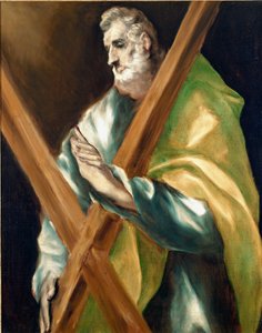 Apostel Heiliger Andreas. Gemälde von Domenikos Theotokopoulos genannt El Greco (1540-1614) von El Greco