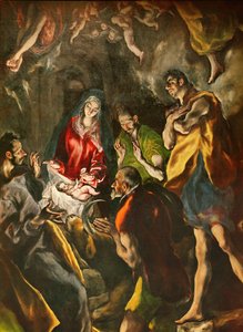 Die Anbetung der Hirten (Detail) von El Greco