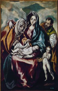 Jungfrau und Kind (die Heilige Familie mit Johannes dem Täufer und St. Anna) von El Greco