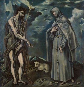 Der heilige Johannes der Täufer und der heilige Franziskus von Assisi
