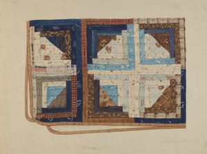 Blockhütten-Quilt