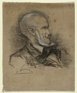 Karikaturporträt des Malers Johannes Bosboom (1817-1891) von Elchanon Verveer