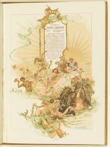 Programm für das Ballett La Perle von Marius Petipa und Riccardo Drigo, 1896 von Elena Petrovna Samokish Sudkovskaya