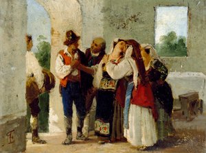 Bauer verlässt das Elternhaus, um in einem anderen Dorf zu heiraten