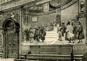 Die Fresken der Großen Halle im Barnabitenpalast, von Elia Bonci (1866-1953), Macerata, Marken, Italien von Elia Bonci