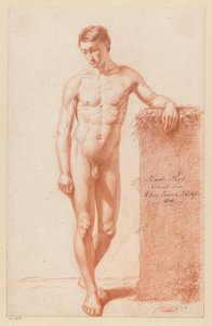 Stehender männlicher Akt, von vorne gesehen (2. Preis 1818) von Elias Friedrich Kruger