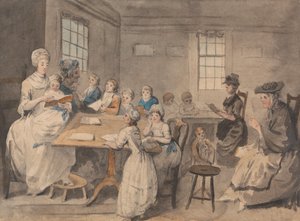Lesestunde in einer Dameschule von Elias Martin