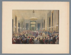 Ballsaal, in dem die Pavane getanzt wird, 1845 von Elias Spanier