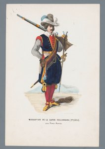 Musketier der holländischen Garde (17. Jahrhundert) unter Prinz Moritz