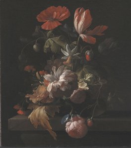 Blumen in einer Schale von Elias van den Broeck