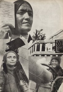 Sowjetische Frau. Illustration aus UdSSR baut Sozialismus, 1933