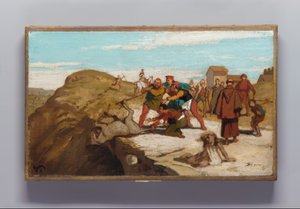 Die Fabel vom Müller, seinem Sohn und dem Esel von Elihu Vedder