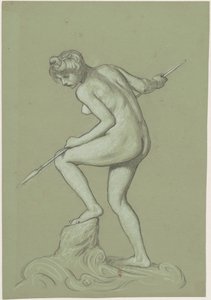 Mädchen spießt Delfin auf von Elihu Vedder