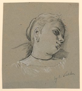 Italienisches Mädchen von Elihu Vedder