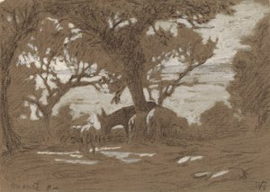 Mt. Colognola - Schafe weiden am Trasimeno-See, um 1878