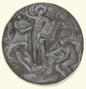 Studie für das zentrale Tondo der Huntington-Decke: Apollo und die vier Jahreszeiten von Elihu Vedder