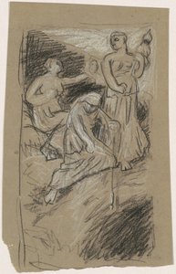 Studie für "Die Schicksale sammeln die Sterne" von Elihu Vedder