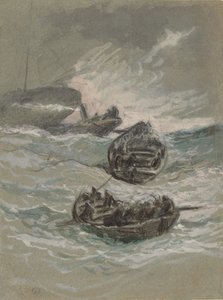 Das Schiffswrack, ca. 1880 von Elihu Vedder