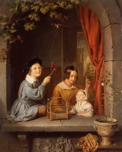 Spielen mit dem Haustier-Vogel von Elisabeth Alida Haanen