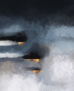 Goldener Sturm Abstrakt