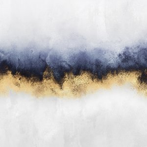 Modernes Gold-Blau Abstrakt