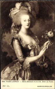 Porträt von Königin Marie Antoinette (1755-1793) (Druck) von Elisabeth Louise (after) Vigee Lebrun