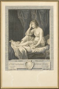 La Vertu Irresolue, graviert von Louis Dennel (1741-86)