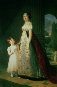 Maria Carolina Bonaparte (1782-1839), Königin von Neapel, mit ihrer Tochter Laetitia Murat