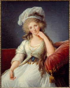 Porträt der Herzogin von Orleans, Louise de Bourbon Penthievre (1753-1821) Ehefrau von Louis Philippe II Joseph Herzog von Orleans oder Philippe Egalité (1747-1793) Gemälde von von Elisabeth Louise Vigee Lebrun