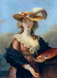 Selbstporträt mit Strohhut, um 1782, 1912 von Elisabeth Louise Vigee Lebrun