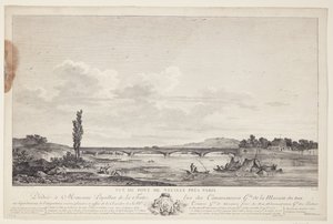 Udsigt over Pont de Neuilly (Vuë du Pont de Neuilly près Paris) von Elise Saugrain