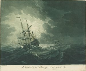 Schiffsszene aus der Sammlung von Philip Hollingworth, 1720er von Elisha Kirkall