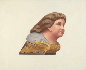 Galionsfigur vom Schoner "Packet" von Elizabeth Moutal