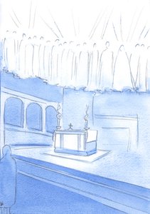 Alle, die während des Heiligen Messopfers aufrichtig beten, beten durch Christus und mit den Heiligen des Himmels von Elizabeth Wang