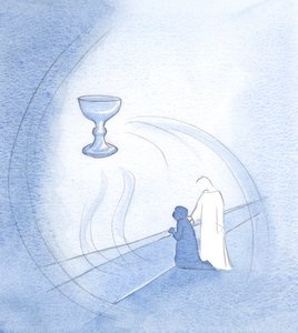 Als ich mich vor seinem kostbaren Blut verneigte, hob er mich auf, weil diese heilige Osternacht eine Zeit der Freude und nicht der Buße war. von Elizabeth Wang