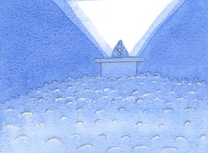 Im Herzen unserer Feier steht das Darbringen des Heiligen Opfers, durch das Christus für uns fleht und sühnt von Elizabeth Wang
