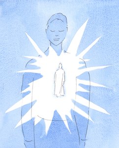 Durch den Heiligen Geist ist Christus in der Seele des getauften Menschen gegenwärtig, strahlt seine Liebe und Weisheit aus und erleuchtet die Seele mit göttlicher Freude und Güte. von Elizabeth Wang