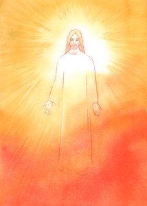 Christus ist in seinem auferstandenen Leben strahlend und freudig.