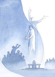 Christus ist wahrhaft eins mit uns durch sein Fleisch und Blut und auch eins mit dem Vater (zu dem er uns zieht) wegen seiner Göttlichkeit von Elizabeth Wang