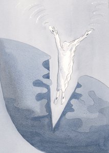 Christus springt liebevoll in die schrecklichen dunklen Tiefen unserer Herzen.