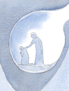 Christus, mein Herr, wartete geduldig, bis der Schmerz nachließ, 2000 von Elizabeth Wang