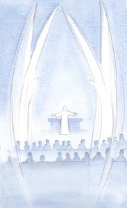 Christus, unser auferstandener Herr, war in uns gegenwärtig, in seiner Herrlichkeit und Macht, bewacht von seinen heiligen Engeln von Elizabeth Wang
