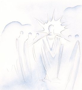 Christus, der die Tür ist, führt uns in himmlischer Gesellschaft hin und her, 2000 von Elizabeth Wang