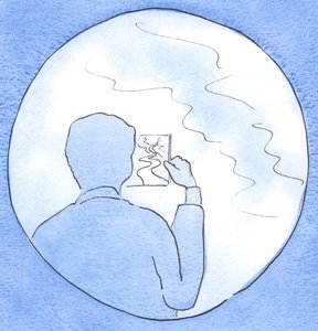 Der Glaube ist wie ein besonderes Stück Glas, das einem halbblinden Menschen in einem nebligen Land gegeben wird: ein Glas, durch das er eine klare Sicht auf den Weg vor sich gewinnen kann