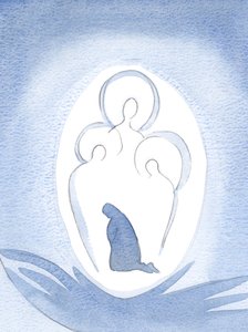 Gott, die Heilige Dreifaltigkeit, ist im Inneren der Seele eines Menschen, der Ihm erlaubt, in jedem Detail des Lebens zu herrschen, 2000 von Elizabeth Wang